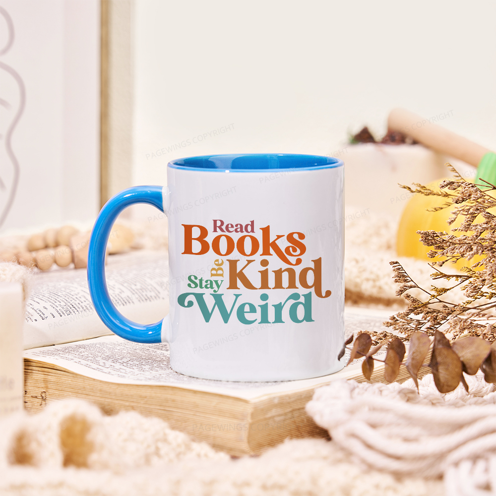 Pagewings Read Books Be Kind Stay Weird  Mug
