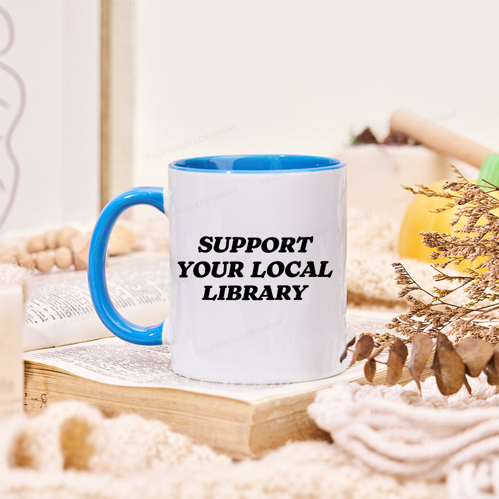Pagewings Support Your Local Library Mug