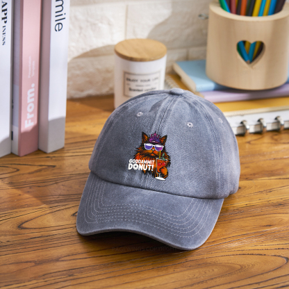 Pagewings Goddammit Donut Washed Cap