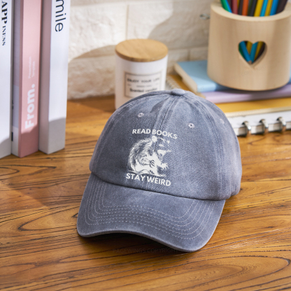 Pagewings Read Books Stay Weird Washed Cap