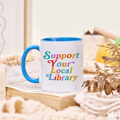 Pagewings Support Your Local Library Mug