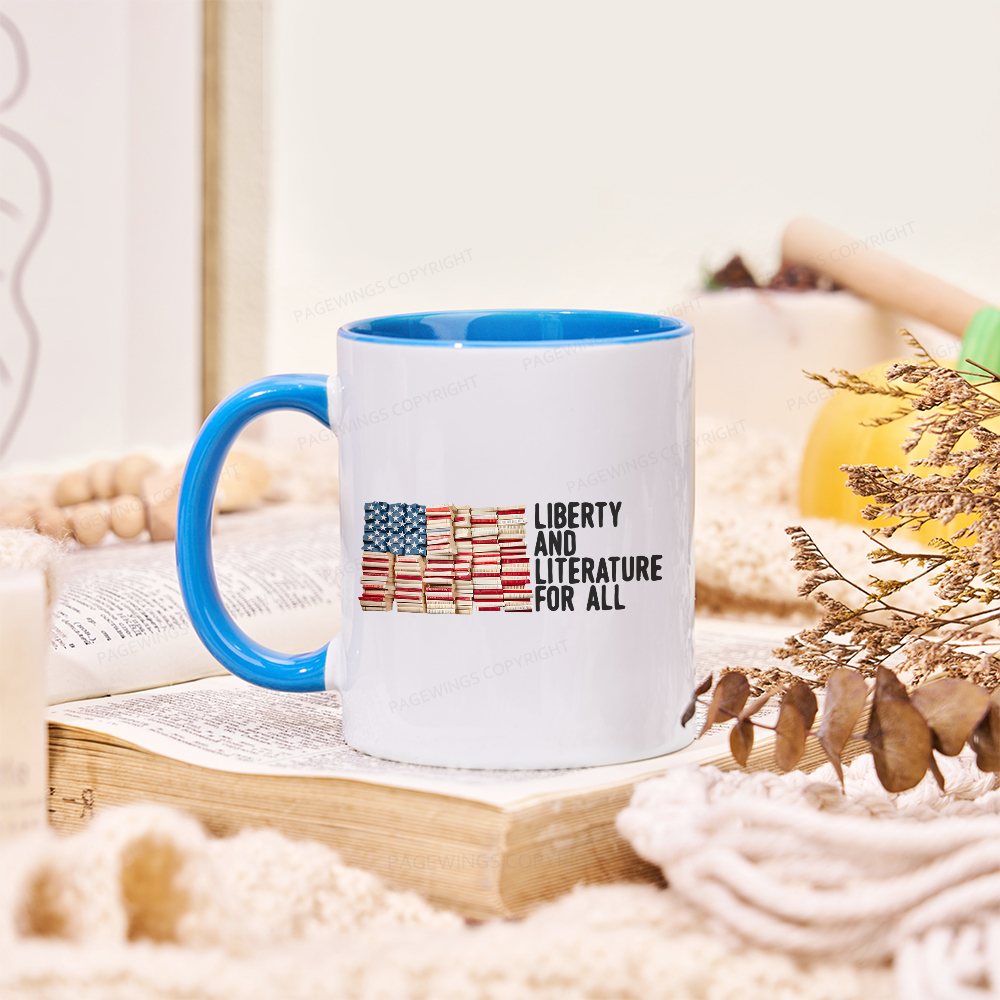 Pagewings Liberty And Literature For All Mug