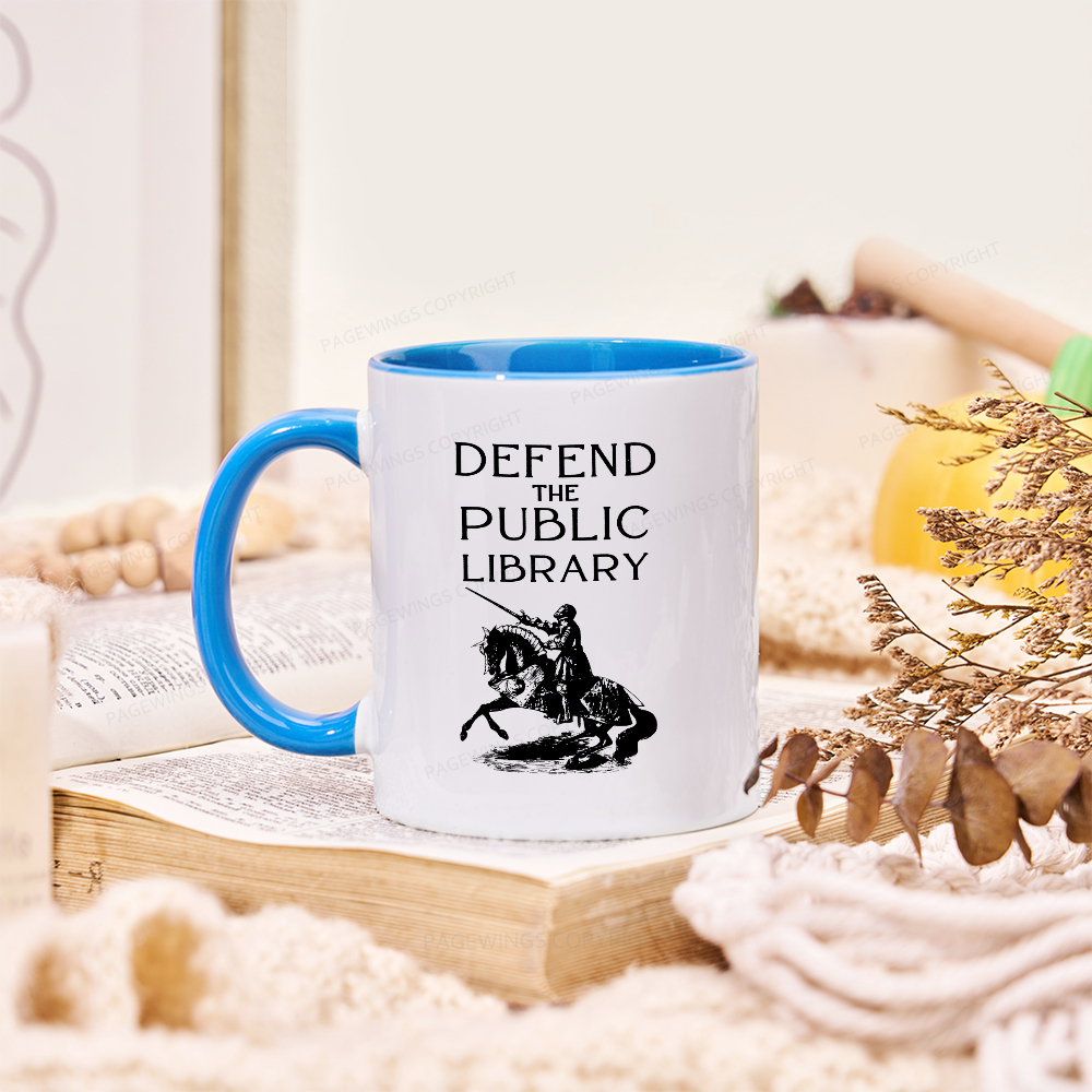 Pagewings Defend The Public Library Mug