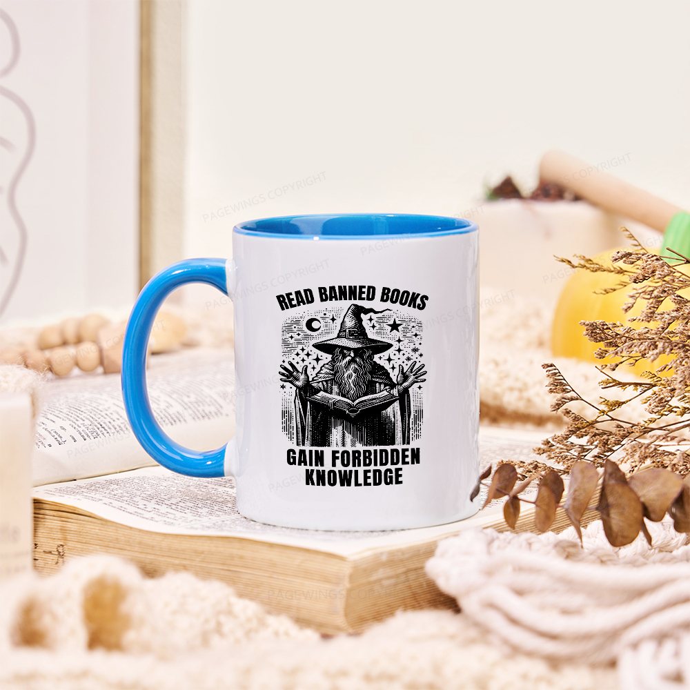 Pagewings Read Banned Books Gain Forbidden Knowledge Mug