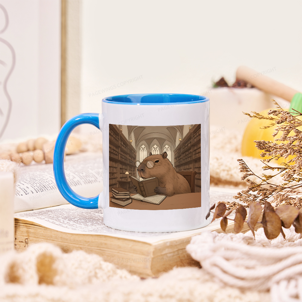 Pagewings The Reader Capybara Mug