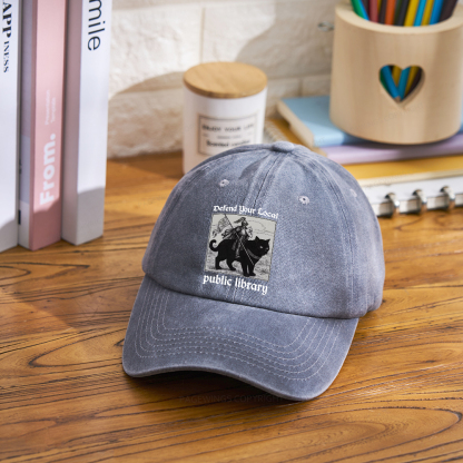 Pagewings Defend Your Local public library Washed Cap