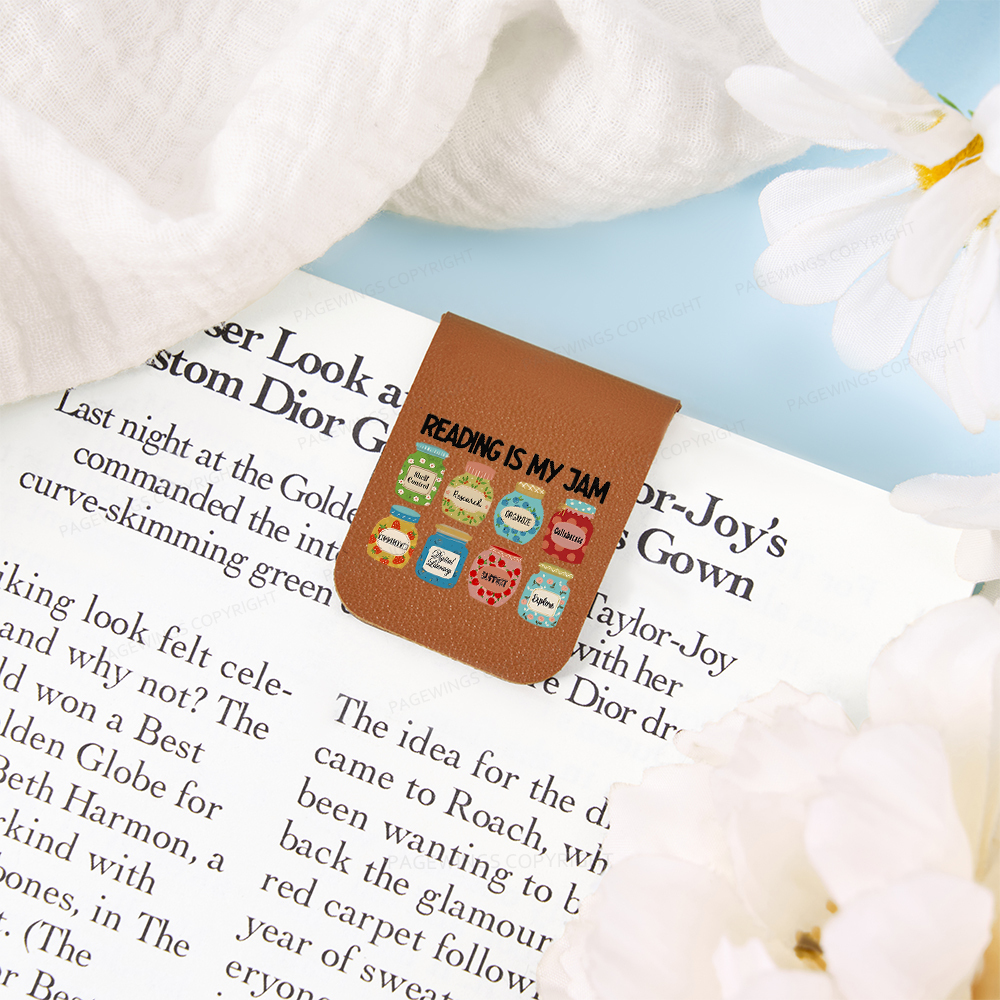 Pagewings Reading is My Jam Bookworm Magnetic Bookmark