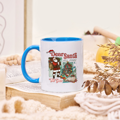 Pagewings Christmas Santa Reader Holiday Mug