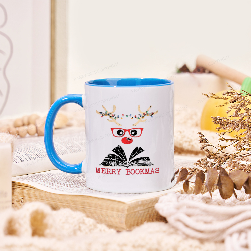 Pagewings Christmas Reindeer Reading Mug