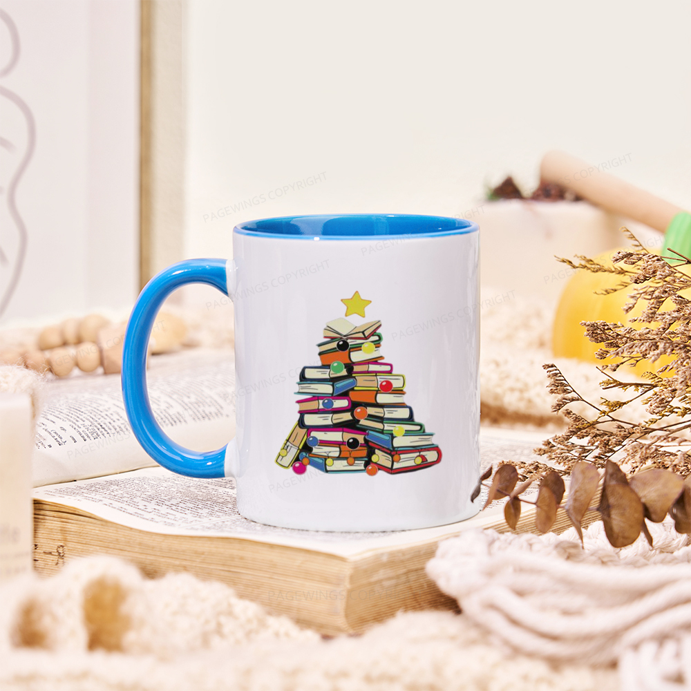 Pagewings Christmas Tree Bookworm Mug