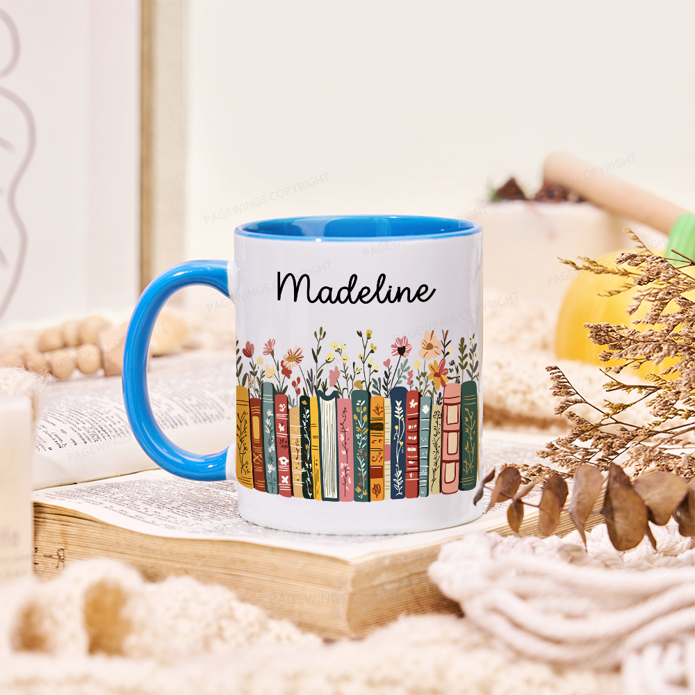 Pagewings Personalised Vintage Bookshelf Library Mug