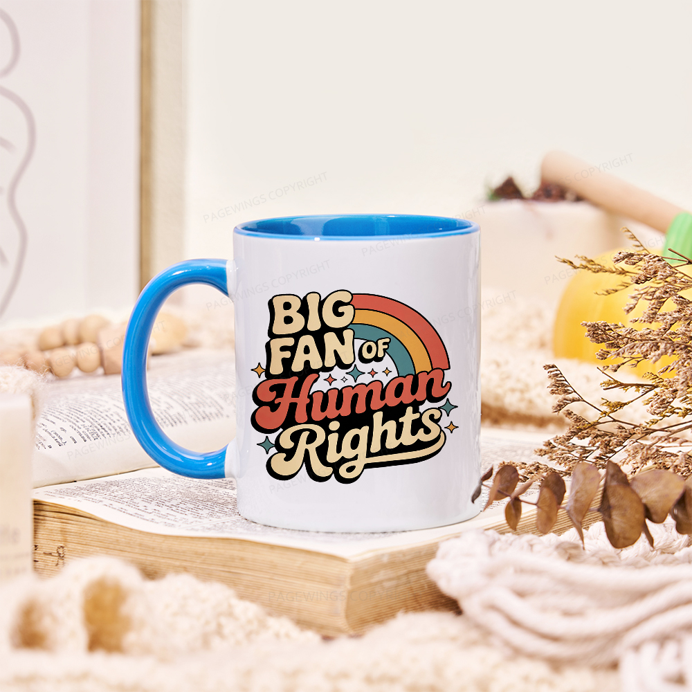 Pagewings Big Fan of Human Rights Mug