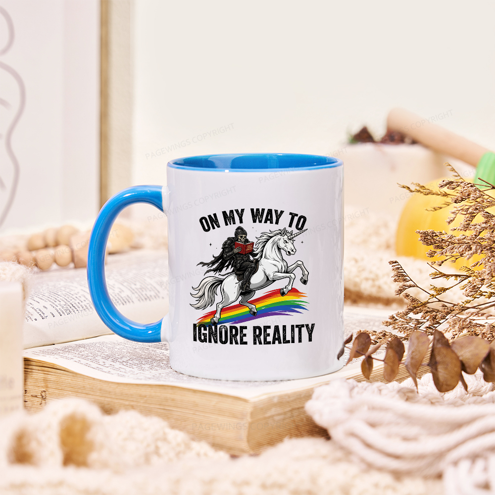 Pagewings On My Way To Ignore Reality Mug