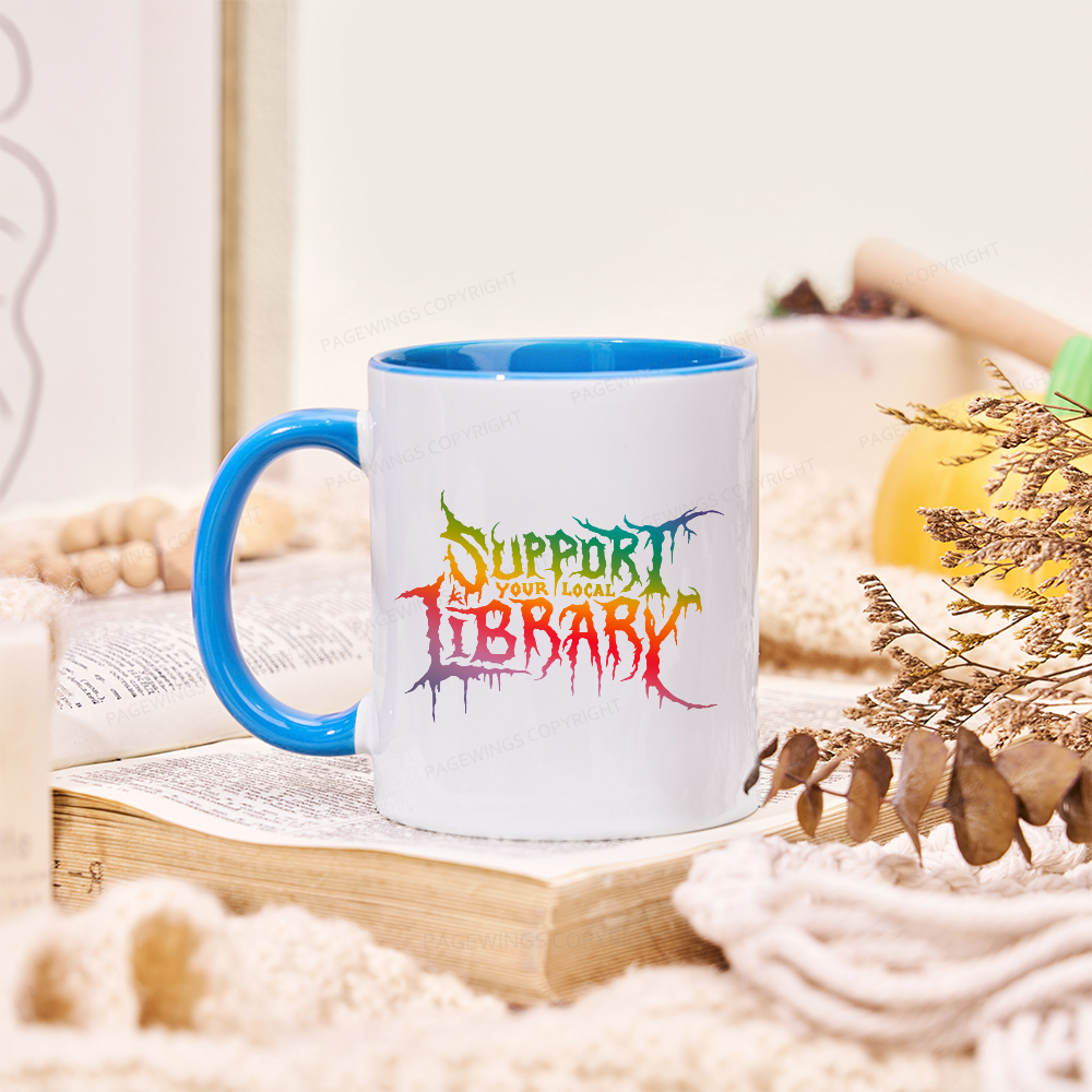 Pagewings Support Your Local Library Mug