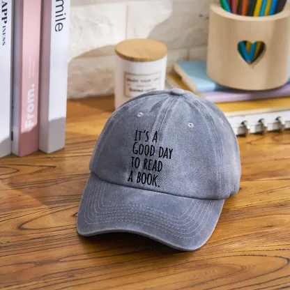 Pagewings It's A Good Day To Read A Book Washed Cap