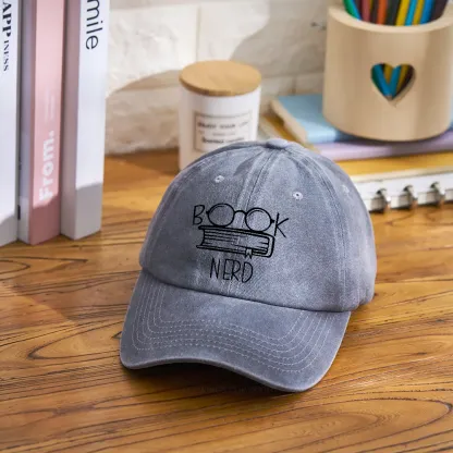 Pagewings Book Nerd Washed Cap