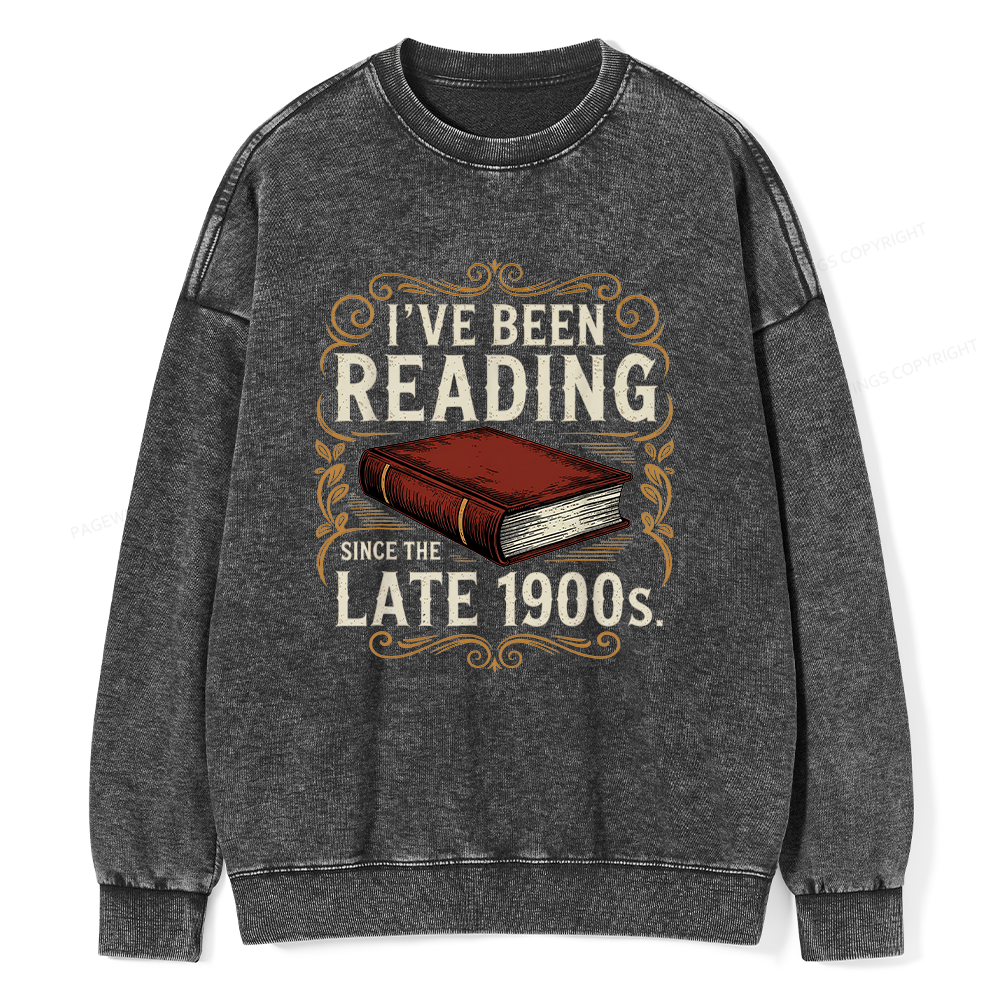 Pagewings Reading Since the Late 1900s16355 Read Unisex Washed Sweatshirt