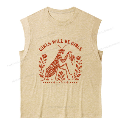 Pagewing Girls Will Be Girls16300 Bookish Women's Heather Tank Top