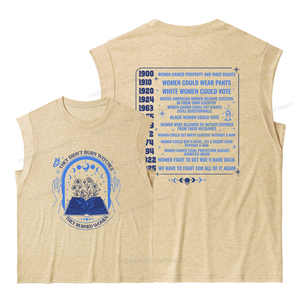 Pagewing They Didn't Burn16196 Bookish Women's Heather Tank Top