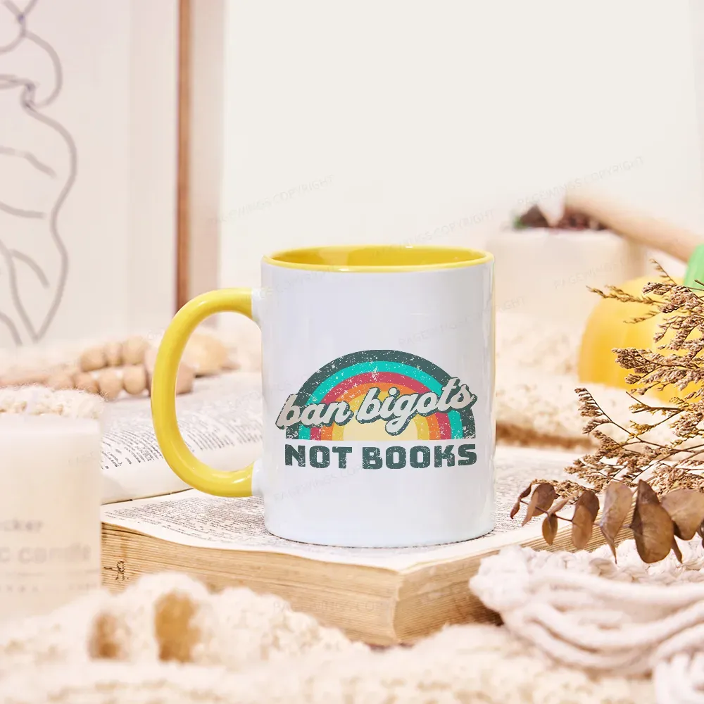 Pagewings Ban Bigots Not Books Mug