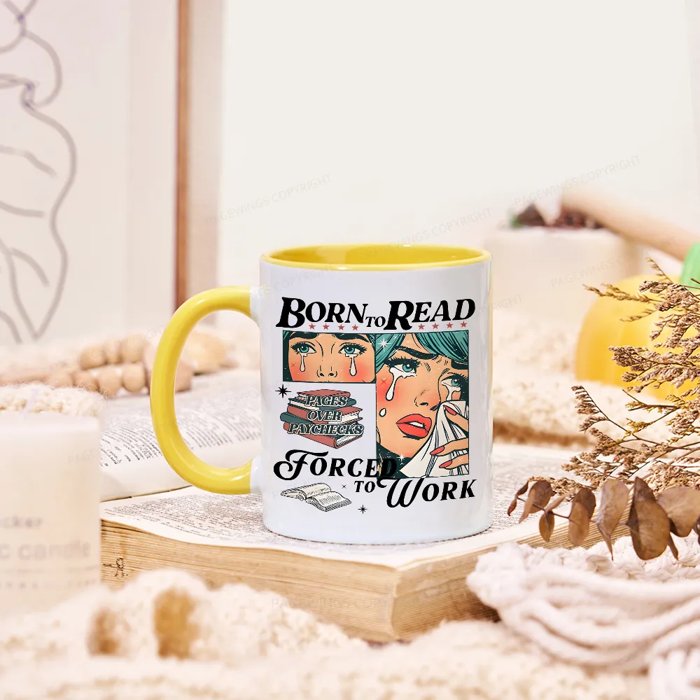 Pagewings Born To Read Bookish Mug