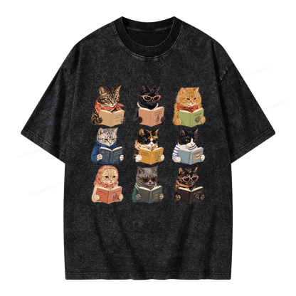 Pagewings Fashion Book Lover Unisex Washed T-shirt
