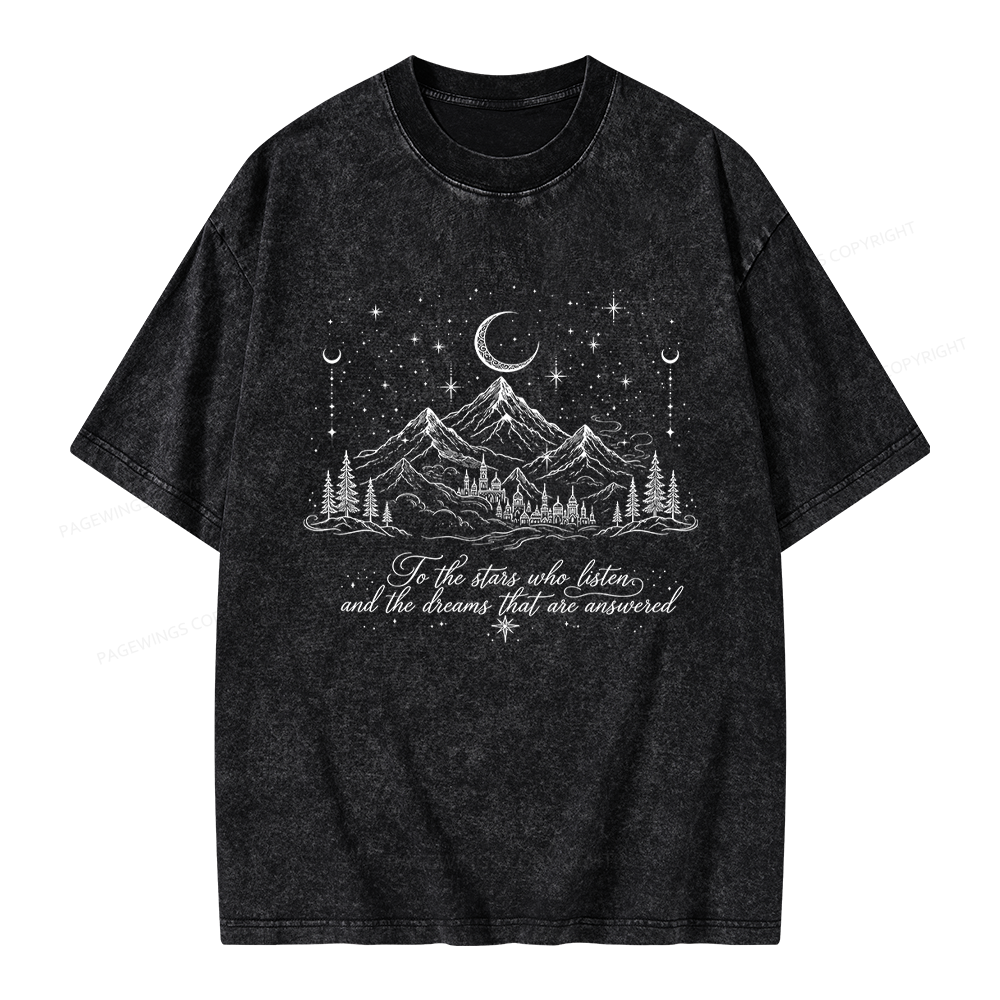 Pagewings Fantasy Bookish Unisex Washed T-shirt