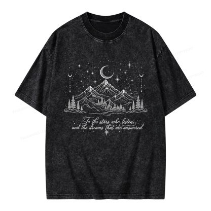 Pagewings Fantasy Bookish Unisex Washed T-shirt