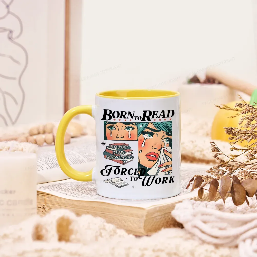 Pagewings Born To Read Bookish Mug