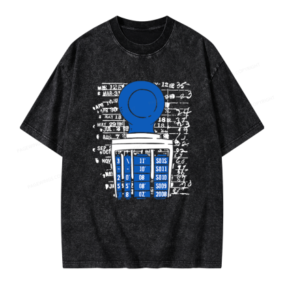 Pagewings Books Library Stamp Unisex Washed T-shirt