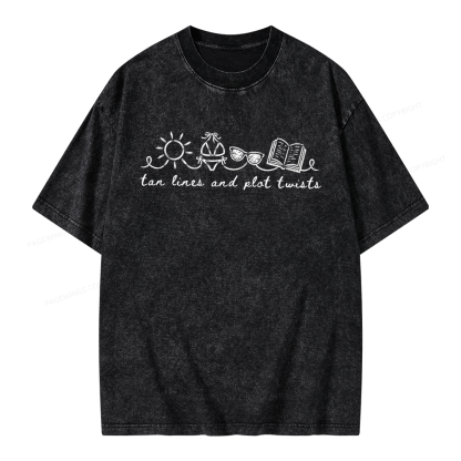 Pagewings Summer Reading Unisex Washed T-shirt