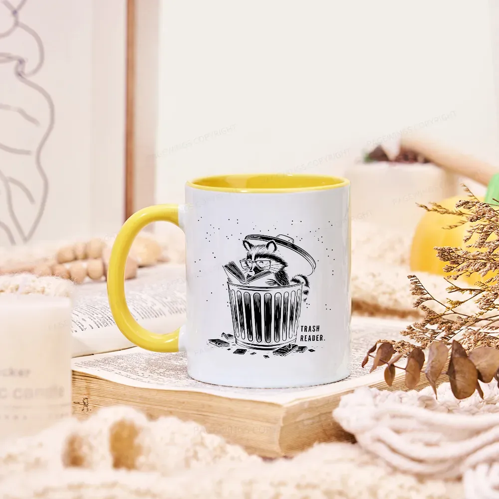 Pagewings Trash Reader Raccoon - Book Quote Mug
