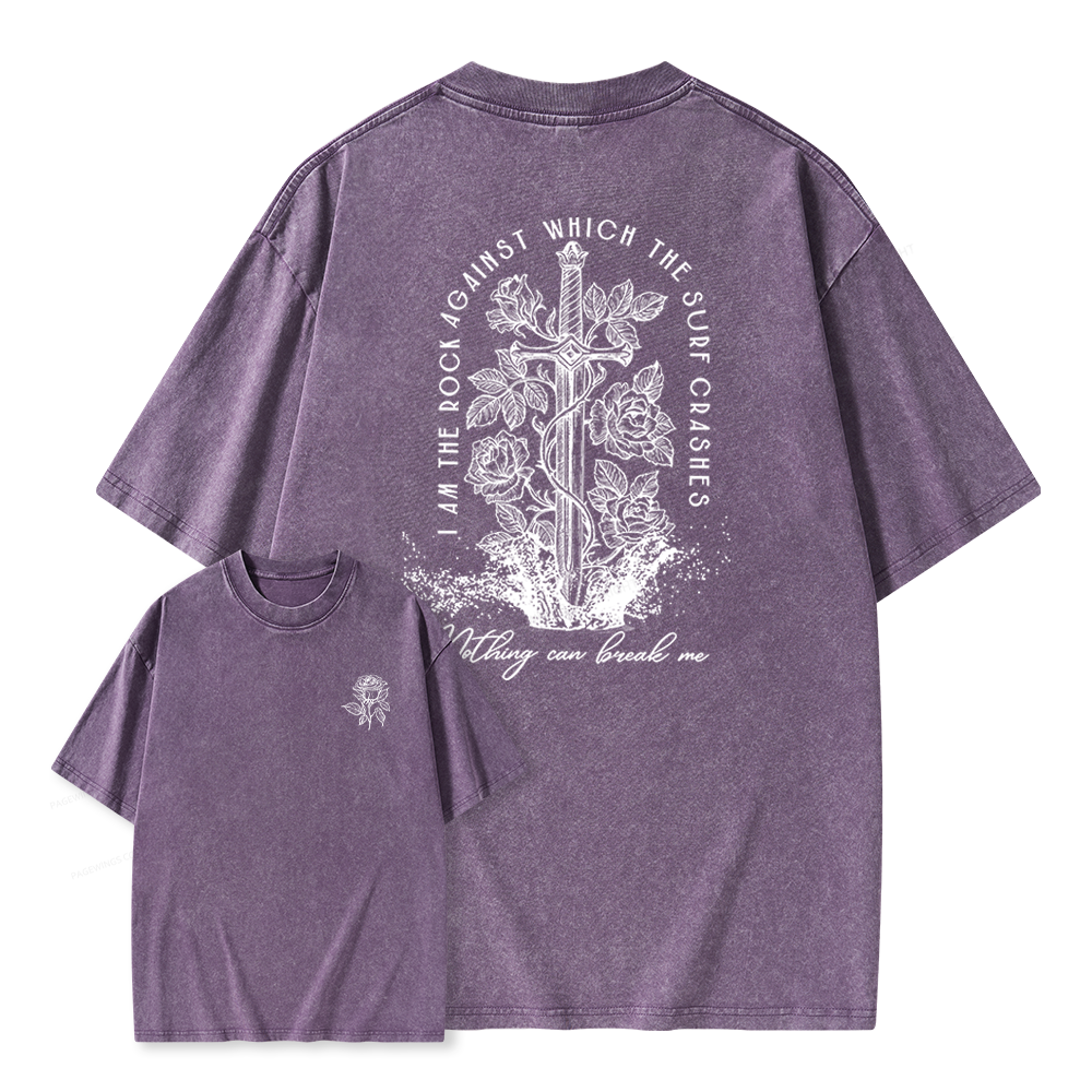 Pagewings Nesta I Am the Rock Unisex Washed T-shirt