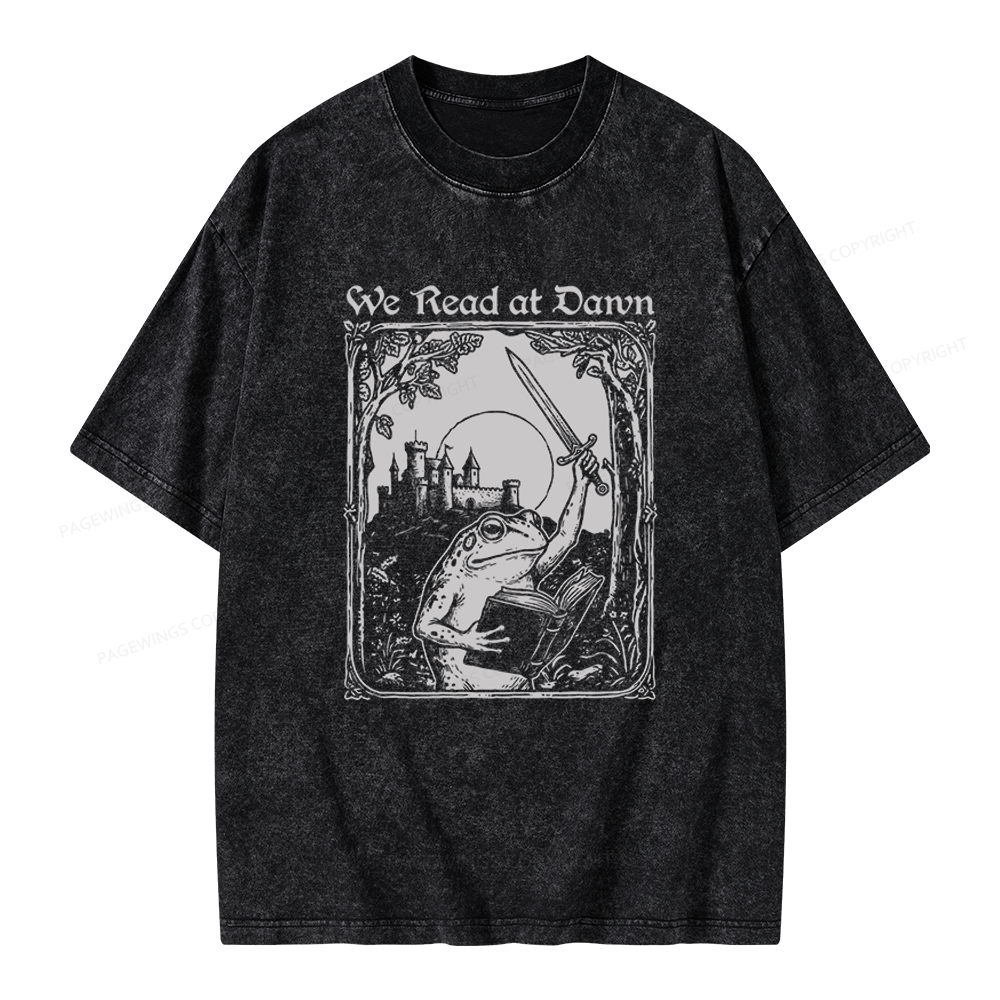 Pagewings We Read At Dawn Unisex Washed T-shirt