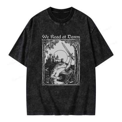 Pagewings We Read At Dawn Unisex Washed T-shirt