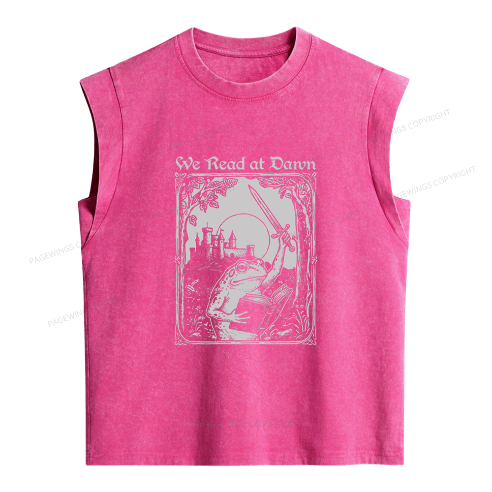 Pagewings We Read At Dawn Women's Washed Tank Top