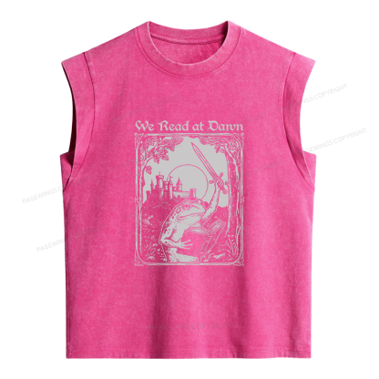 Pagewings We Read At Dawn Women's Washed Tank Top