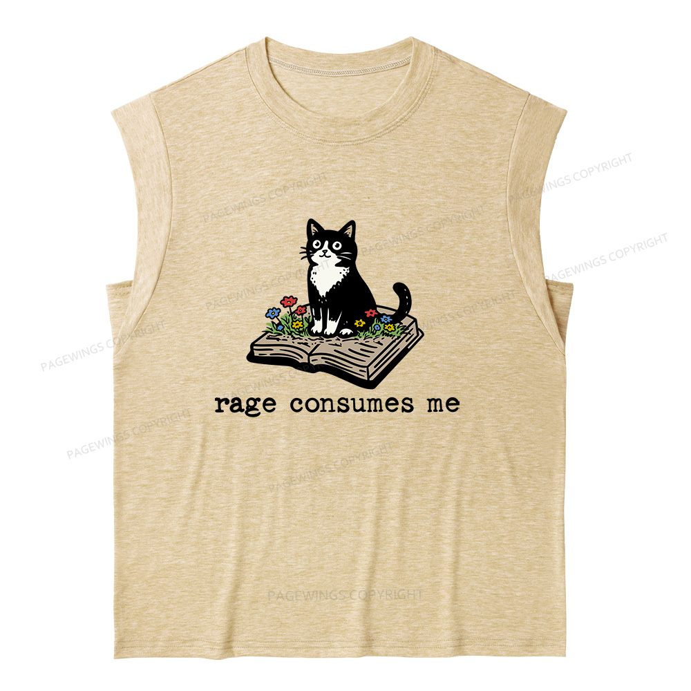 Pagewings Rage Consumes Me14671 Bookish Women's Heather Tank Top