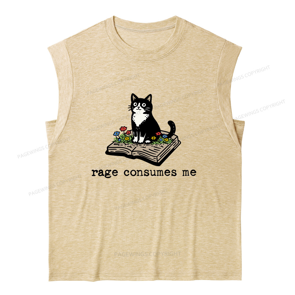 Pagewings Rage Consumes Me14671 Bookish Women's Heather Tank Top
