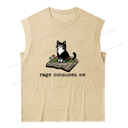 Pagewings Rage Consumes Me14671 Bookish Women's Heather Tank Top