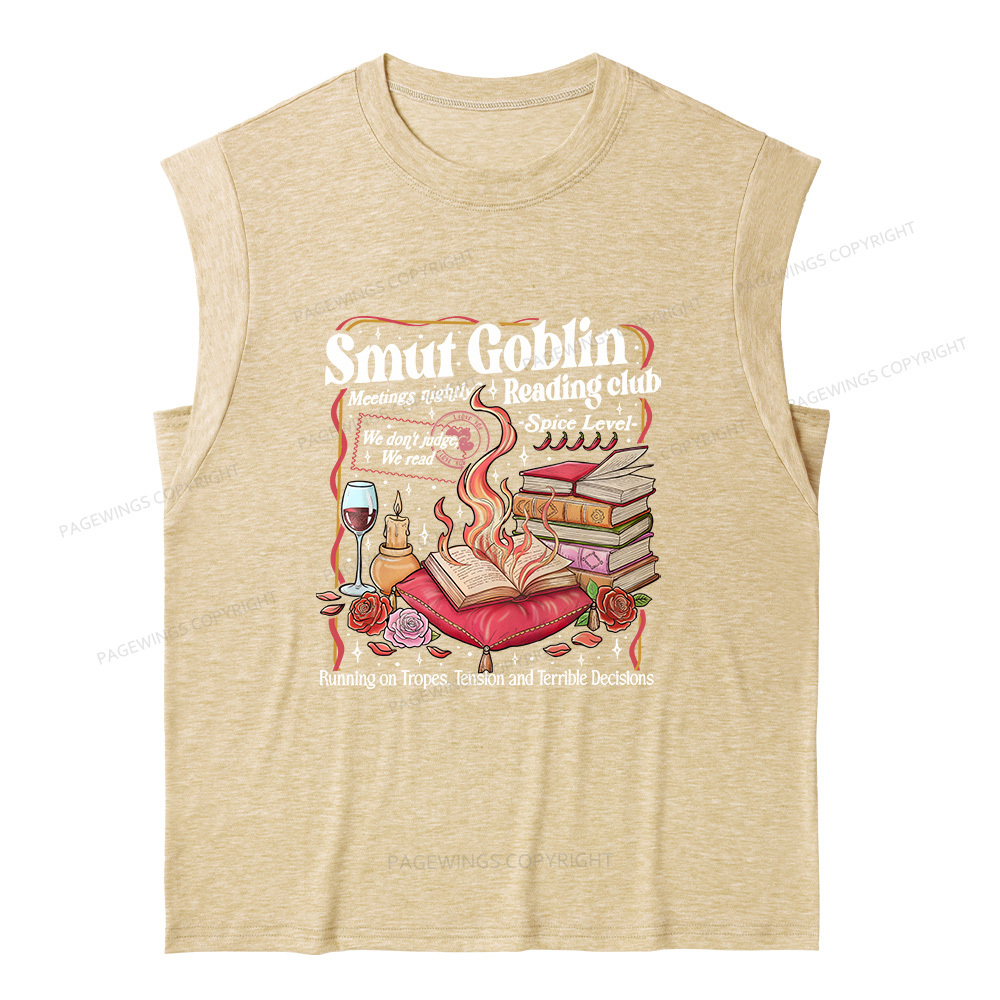 Pagewings Smut Goblin Dark Romance14651 Bookish Women's Heather Tank Top