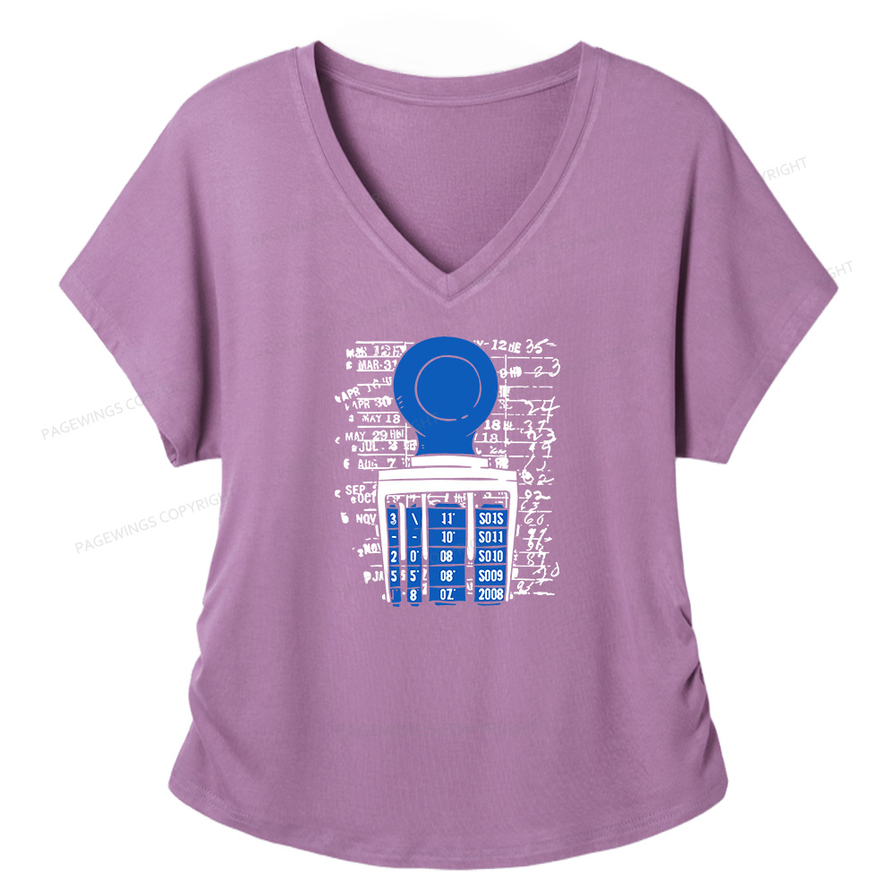 Pagewings Books Library Stamp16436 Soft Women's Modal V-neck T-shirt