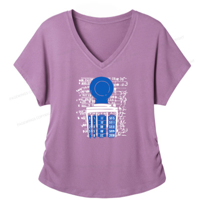 Pagewings Books Library Stamp16436 Soft Women's Modal V-neck T-shirt