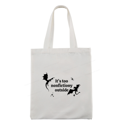 Pagewings It’s Too Nonfictiony Outside Tote Bag