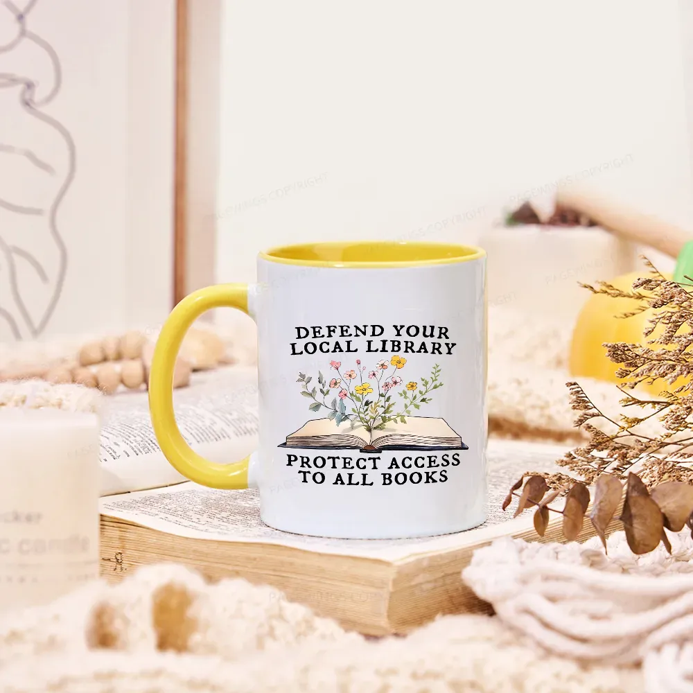 Pagewings Books Save Lives Protect Libraries Mug