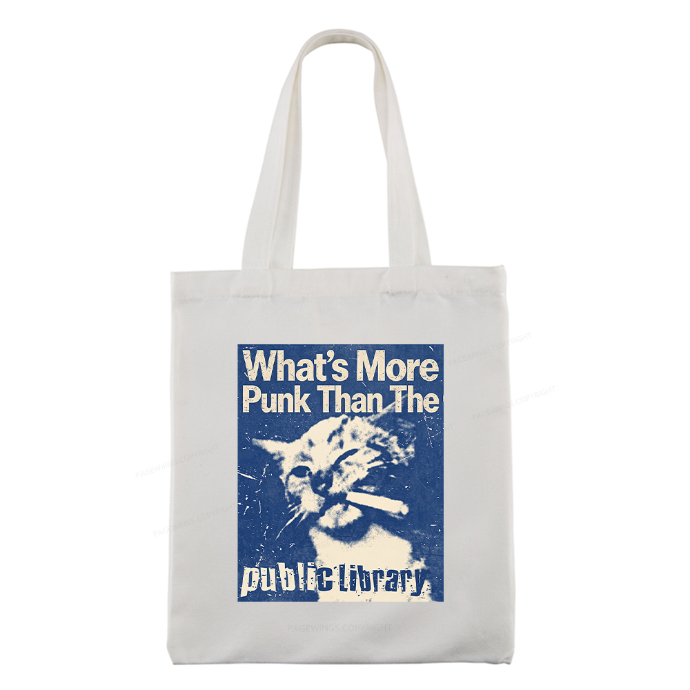 Pagewings What's More Punk Than The Public Library Tote Bag