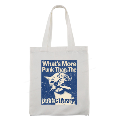 Pagewings What's More Punk Than The Public Library Tote Bag