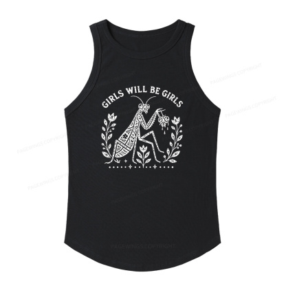 Pagewing Girls Will Be Girls16300 Women's Fitted Tank Top