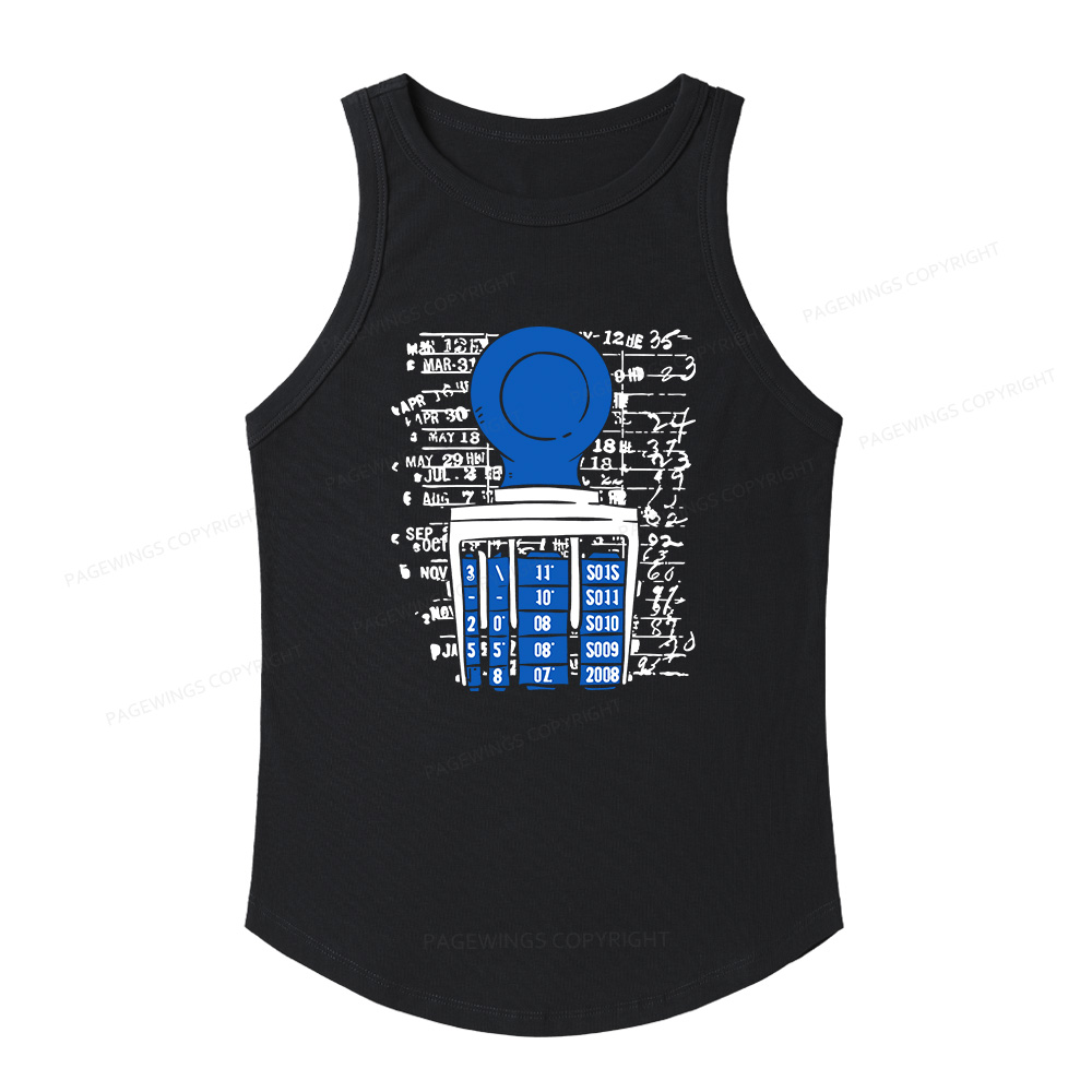Pagewings Books Library Stamp16436 Women's Fitted Tank Top