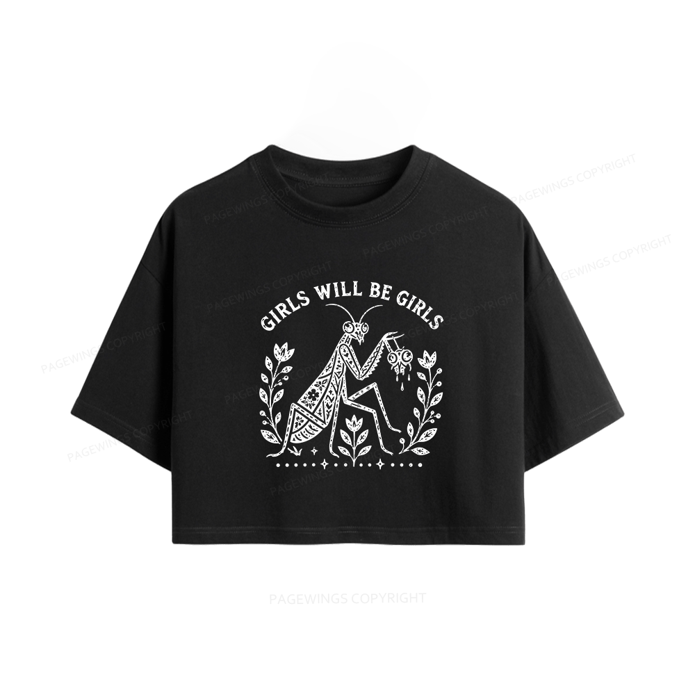 Pagewing Girls Will Be Girls16300 Book Women Crop Tops